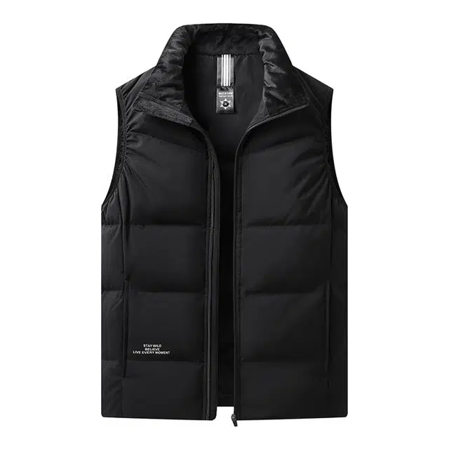 金盾 大码外套坎肩情侣款保暖立领马甲 男款