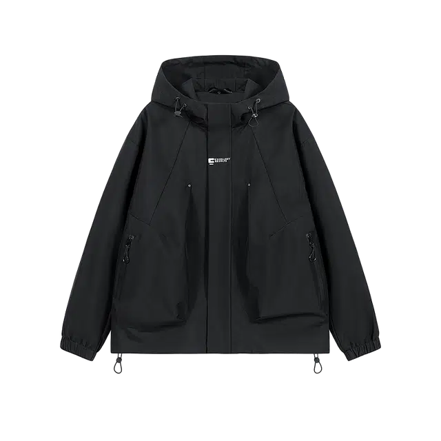 奇迹街区 日系街头连帽潮牌宽松防风机能冲锋衣夹克外套 男女同款