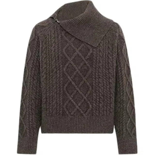 美洋 仿羊驼绒立体绞花法式慵懒风毛衣 女款