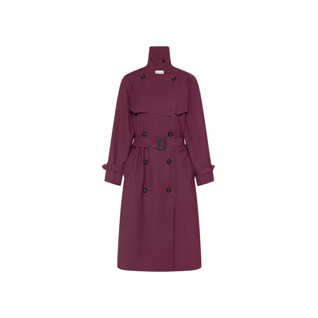 美洋 高支高密腰带风衣 女款