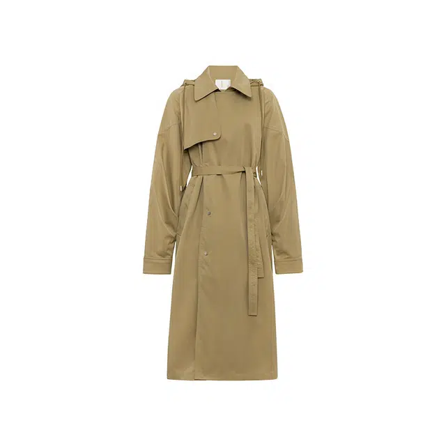 美洋 连帽可拆卸帽中长款风衣 女款