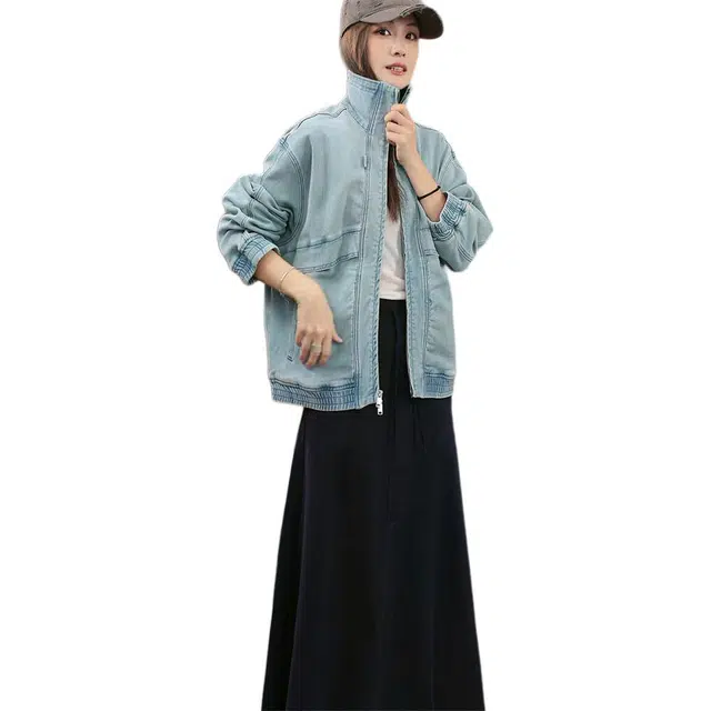 美洋 蓝精灵清爽盐系牛仔外套 女款