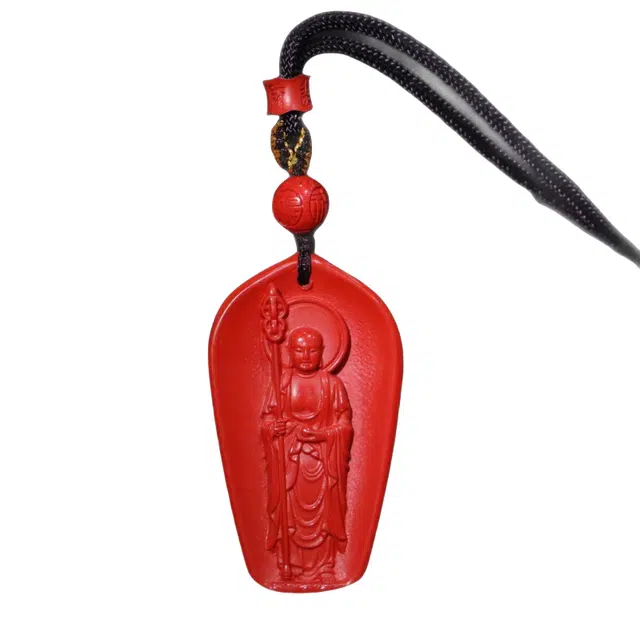 茂琼 大愿随身福田地藏王菩萨吊坠小众高级感#好运 朱砂 项链 男女同款情侣款