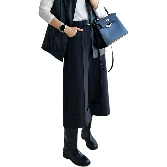 美洋 斜纹翻边雅痞阔腿合身休闲百搭西装 女款