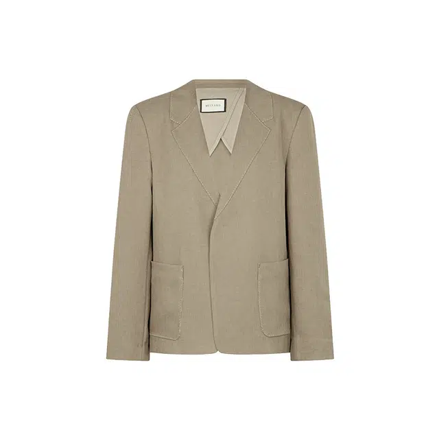 美洋 斜纹肌理明线装饰外套西装 女款