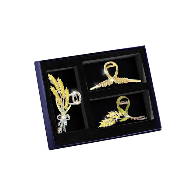 妖娆猫 麦穗头饰高端鲨鱼夹高级感抓夹 合金 发夹 女款