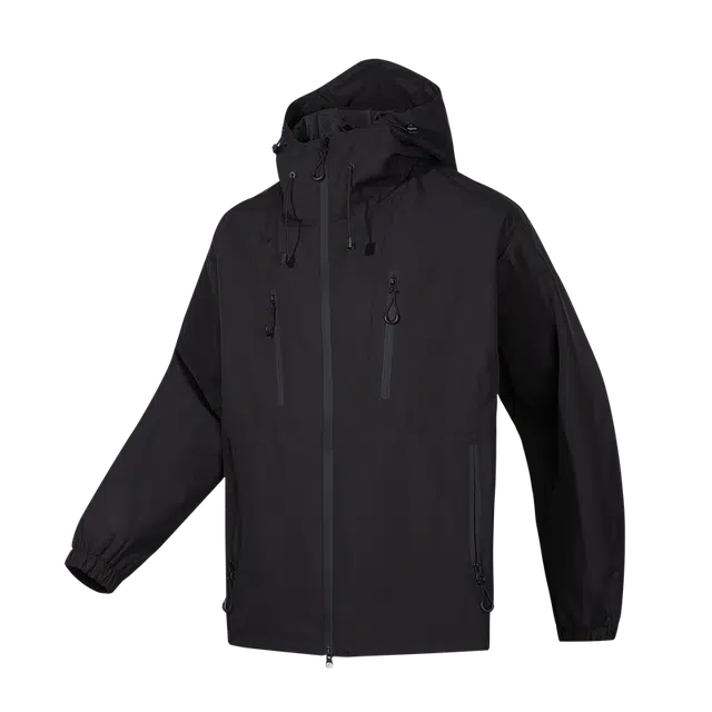 金盾 户外防水薄款防风透气连帽夹克外套 男款