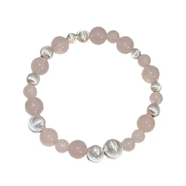 陌阡雪 【净化负能量】  助学业事业  清透氛围感 小众精致 约会通勤百搭高级感手饰 #好运天然 粉水晶 手串 女款