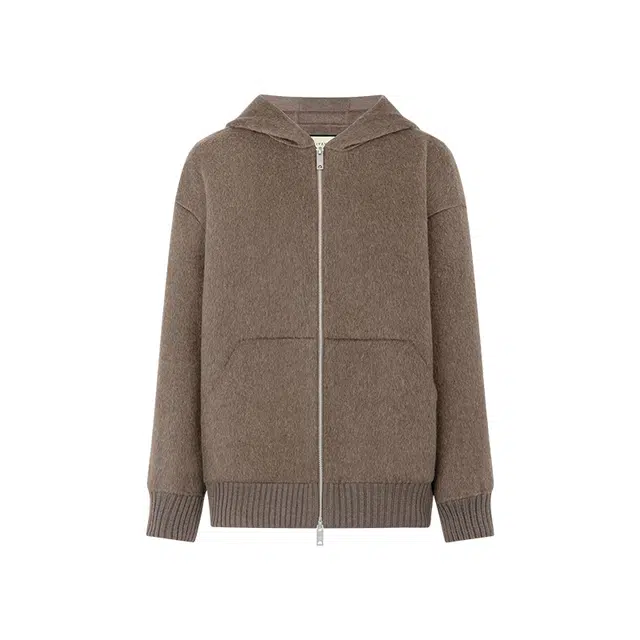 美洋 阿拉比卡毛呢贝贝羊驼连帽大衣 女款