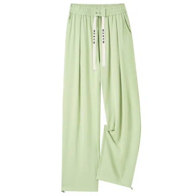 梓润格 美式高街冰丝垂感慵懒松弛简约潮流百搭休闲裤 男女同款