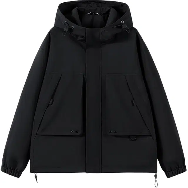 奇迹街区 日系街头连帽潮牌宽松防风冲锋衣机能夹克外套 男女同款