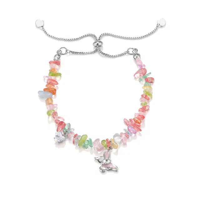 珂里 夏日多巴胺简约小众甜美浪漫闪耀轻奢高级感清冷氛围感不规则不撞 树脂 手链 女款