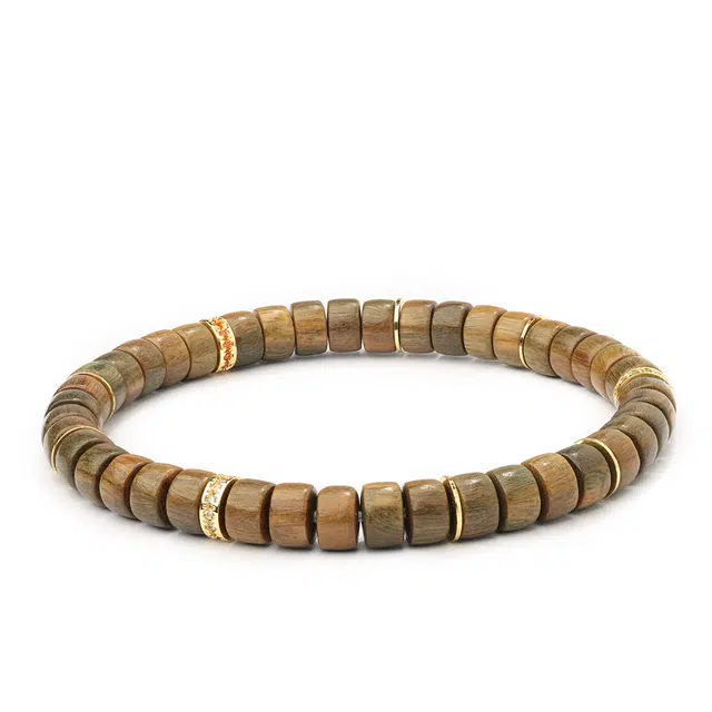 三檀小舍 国风国潮招财 转运旺事业好运连连诸事顺利 文玩盘玩绕指柔 绿檀 手串 男女同款情侣款