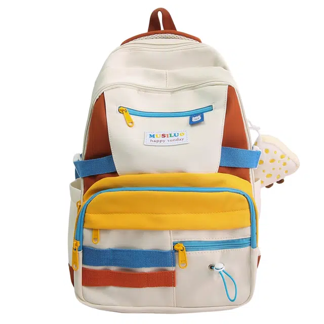 垣途者 书包女学生日系小清新撞色 尼龙 双肩包 常规 女款 多色