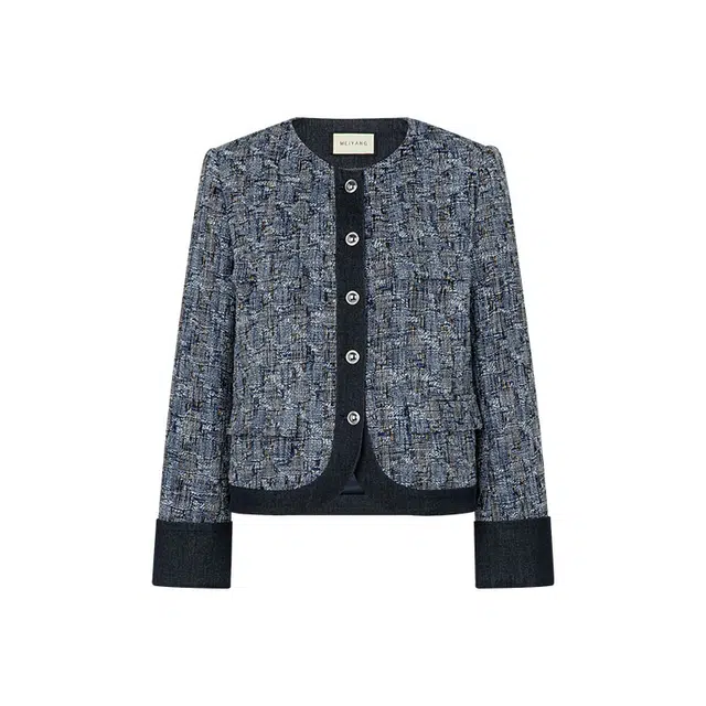 美洋 重工亮丝粗花呢夹克 女款