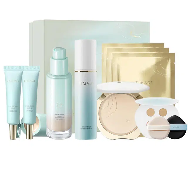 彩棠 三明治底妆定妆 粉底液蜜粉饼定喷彩妆套组 不卡粉不脱妆持久控油无瑕服帖自然遮瑕 油皮混油皮干皮  牢牢扒住