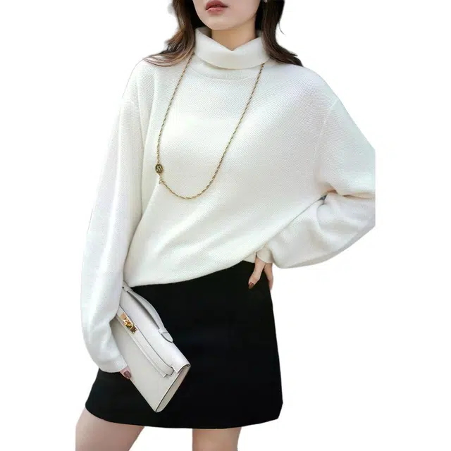美洋 高领肌理复古羊绒衫 女款