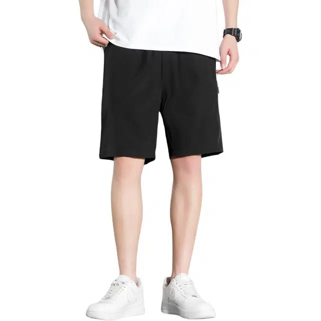 金盾 纯色大码五分裤弹力休闲短裤 男款