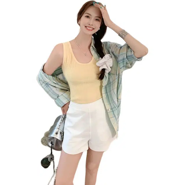 美洋 碳素磨毛侧拉链甜酷休闲短裤 女款