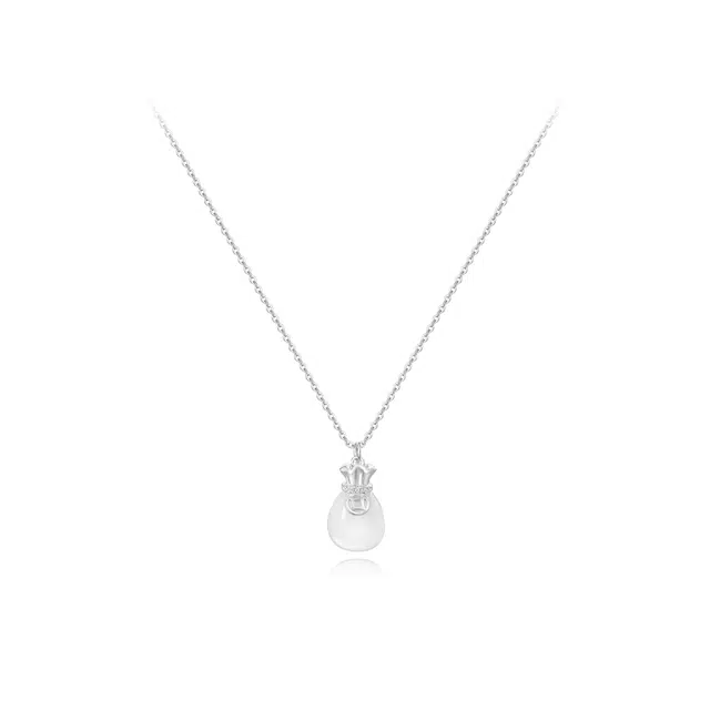 【纯银999 | 转运福袋】 六桂福珠宝 小众设计经典百搭学生日常高级感简约平安精致轻奢通勤约会温柔气质可调节锁骨链#好运 足银 项链 女款