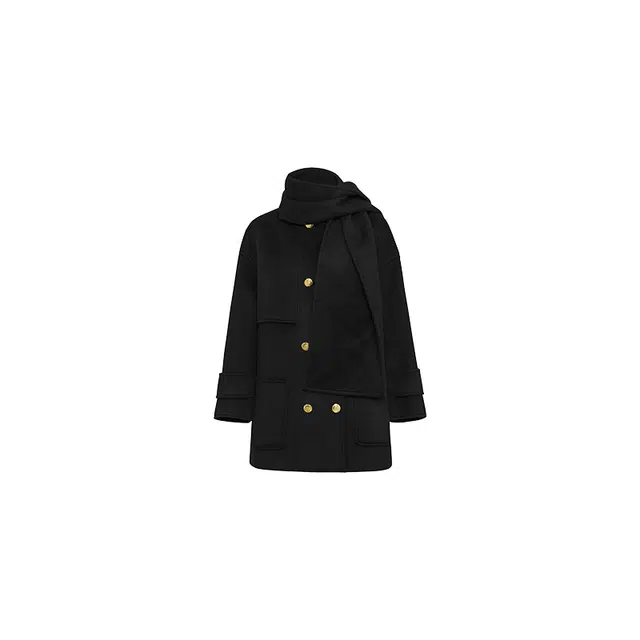 美洋 双面呢围巾冬季大衣 女款