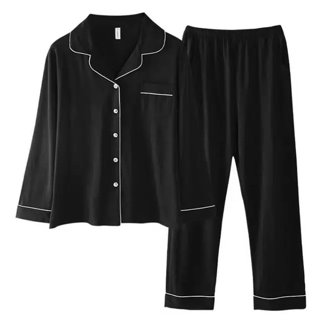 顶瓜瓜 夏季女简约休闲舒适时尚家居服睡衣套装 女款