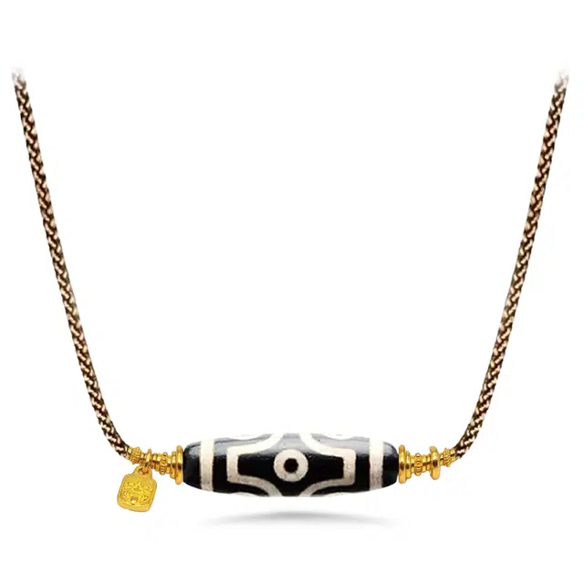 【百无禁忌百财来】 玉临门 纳福转运藏式六眼天珠手工编织绳吉祥平安百搭佛系挂件 顺利上岸#好运 玛瑙 项链 男女同款情侣款