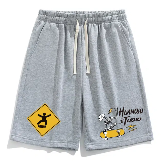 HUANQIU Retro Skateboard Shorts