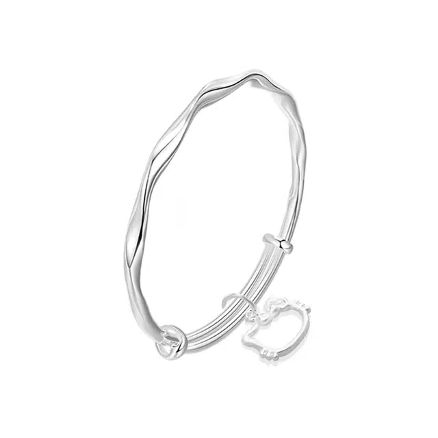 【精选高品质】 岁月静好 莫比乌斯扭环 可爱萌趣新中式招财猫精致气质百搭甜美少女心设计恋爱告白出游通勤百搭#好运 合金 手镯 女款