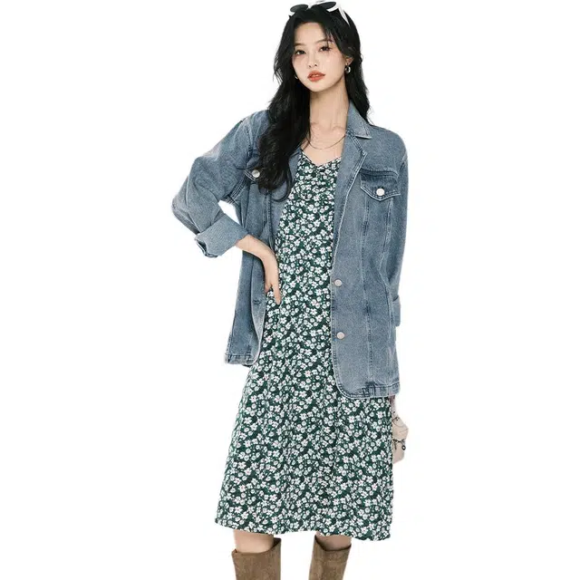 美洋 怀旧重工丹宁西装 女款