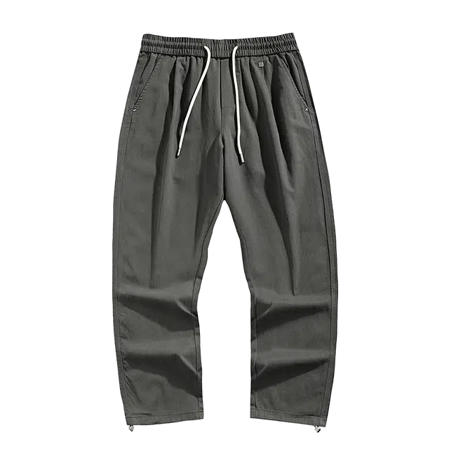 隐狼世家 潮流日系男士夏季薄透气垂感莱赛尔天丝廓形弯刀裤休闲裤 男款