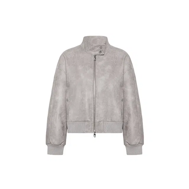 美洋 做旧废土风双色感夹克 女款