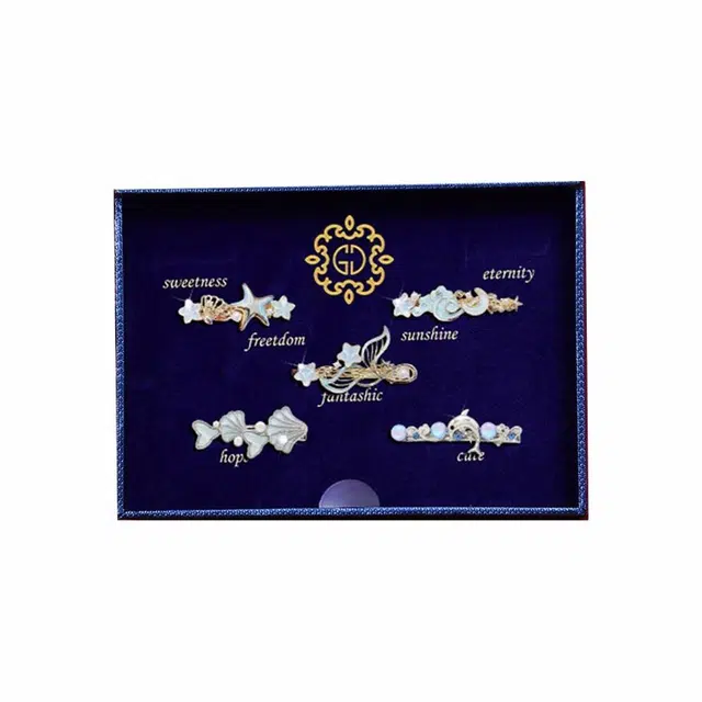 妖娆猫 浪漫唯美高端侧边一字夹发饰 合金 发夹 女款