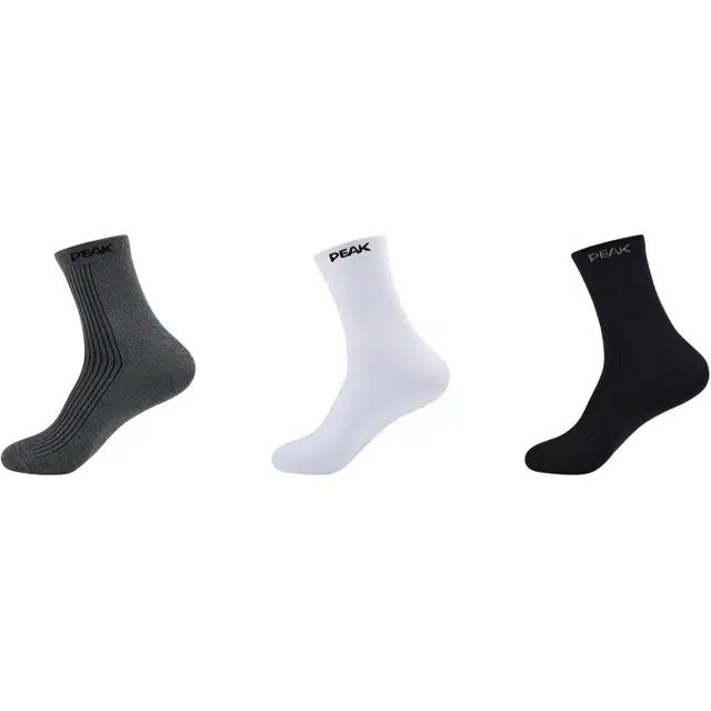 匹克 字母印花高筒袜 男款 三双装