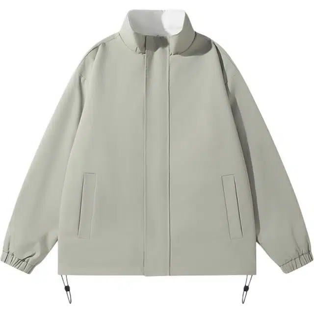 奇迹街区 日系秋季潮牌运动立领街头宽松百搭夹克外套 男女同款