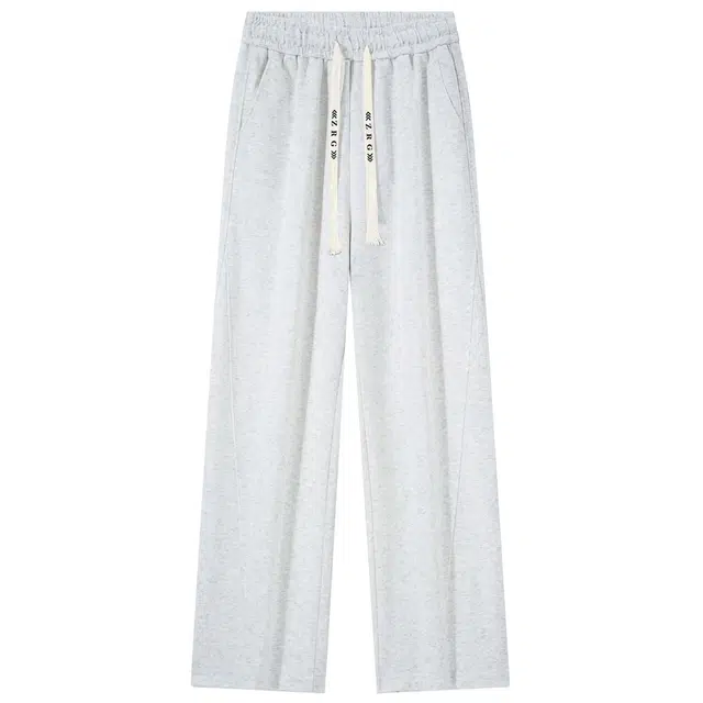 梓润格 美式高街弯刀宽松阔腿通勤潮牌舒适显高显瘦百搭休闲裤 男女同款