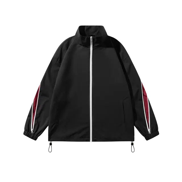 奇迹街区 潮牌运动立领街头宽松百搭夹克 男女同款
