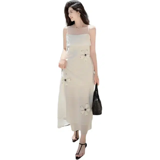 美洋 五瓣花天丝周五吊带连衣裙 女款