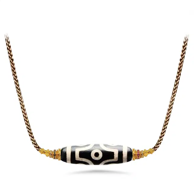 【百无禁忌百财来】 玉临门 招财纳福藏式六眼天珠手工编织绳吉祥平安百搭佛系挂件 顺利上岸#好运 玛瑙 项链 男女同款情侣款