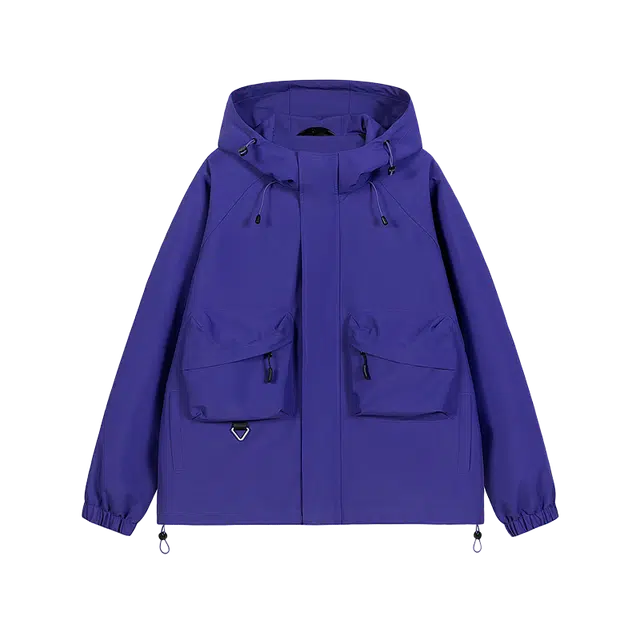 奇迹街区 日系街头连帽潮牌宽松防风机能夹克外套 男女同款