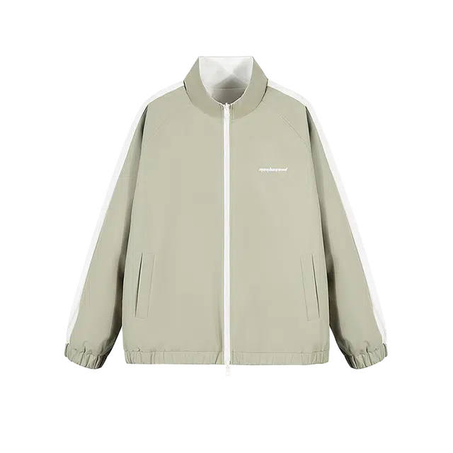 奇迹街区 潮牌秋季日系运动立领街头宽松百搭夹克外套 男女同款
