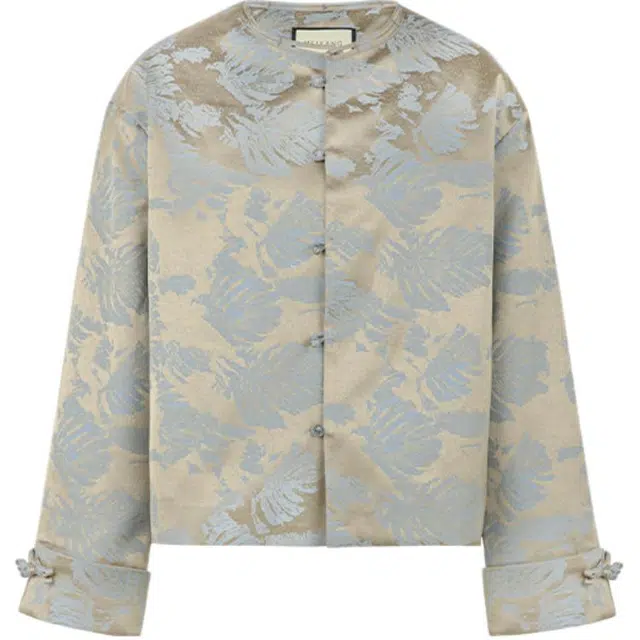 美洋 中式提花缎面绗棉夹克 女款