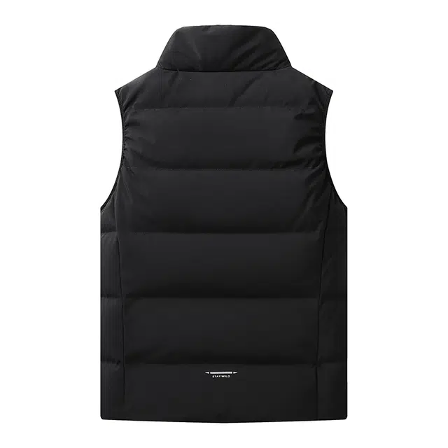 金盾 大码外套坎肩情侣款保暖立领马甲 男款