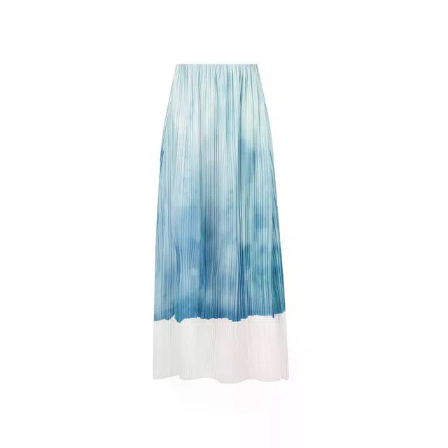 美洋 褶皱撞色印花简约通勤休闲长裙 女款