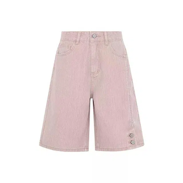 美洋 洗水彩牛宽松阔腿牛仔短裤 女款