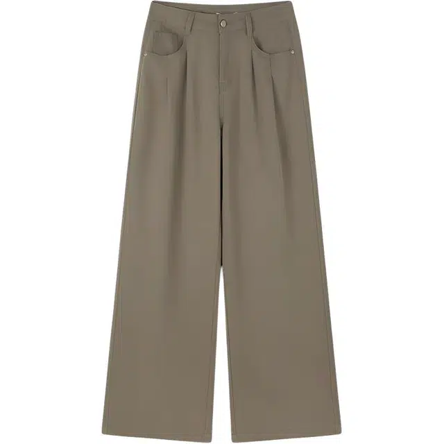 潞优野 女士高腰设计通用莱赛尔悠闲牛仔裤垂顺宽松直筒百搭阔腿裤女轻盈时尚百搭休闲裤 女款