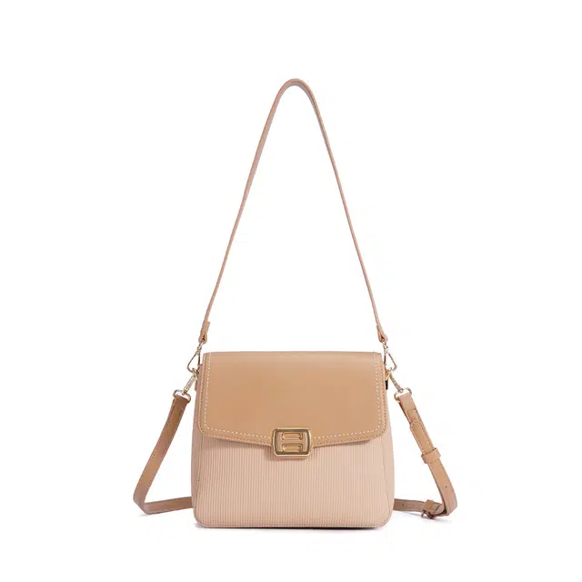 都宝路 时尚质感百搭气质休闲轻便简约拼色豆腐包日常通勤包 合成革 斜挎包 中号 女款 多色