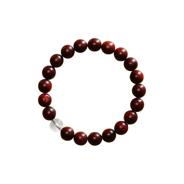 【招财转运】 色菲尔 国风水晶净化佛珠手饰 新中式小众设计上岸国潮时尚日常学生通勤百搭盘玩串珠#好运 檀木 木作手串 男女同款情侣款