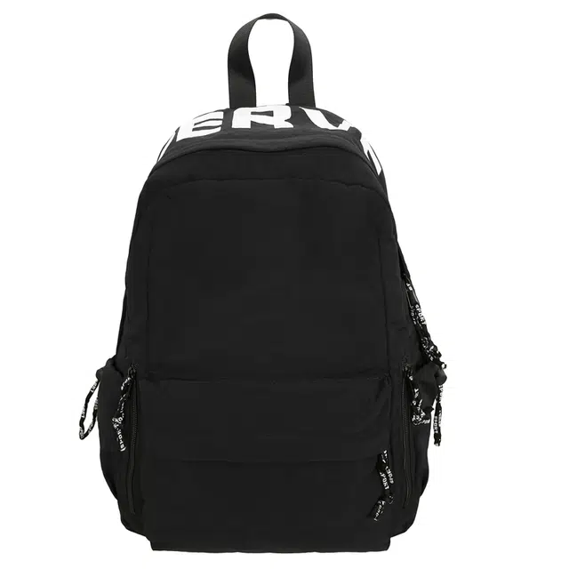 尊梵 百搭时尚学生轻便字母设计 尼龙 书包背包双肩包 男女同款情侣款 多色