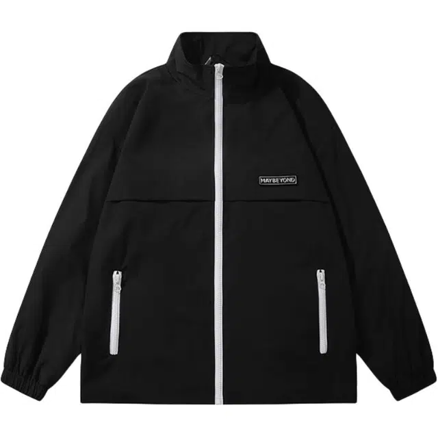 奇迹街区 潮牌日系运动立领街头宽松百搭夹克外套 男女同款